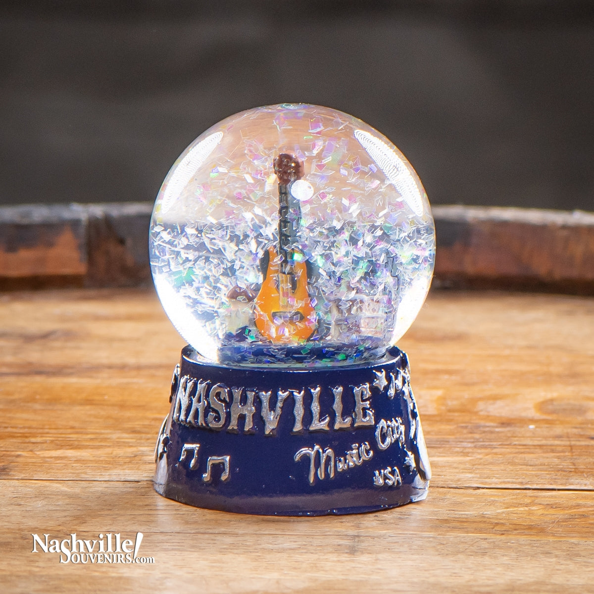 Small Nashville Music City USA Snow Globe