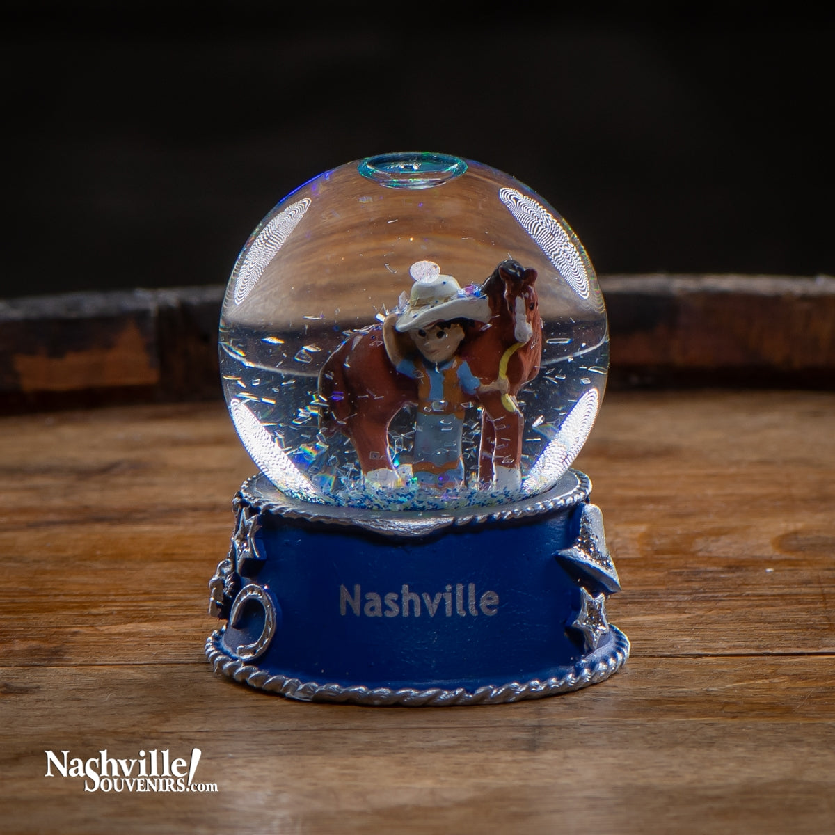 Small Nashville Cowboy Snow Globe