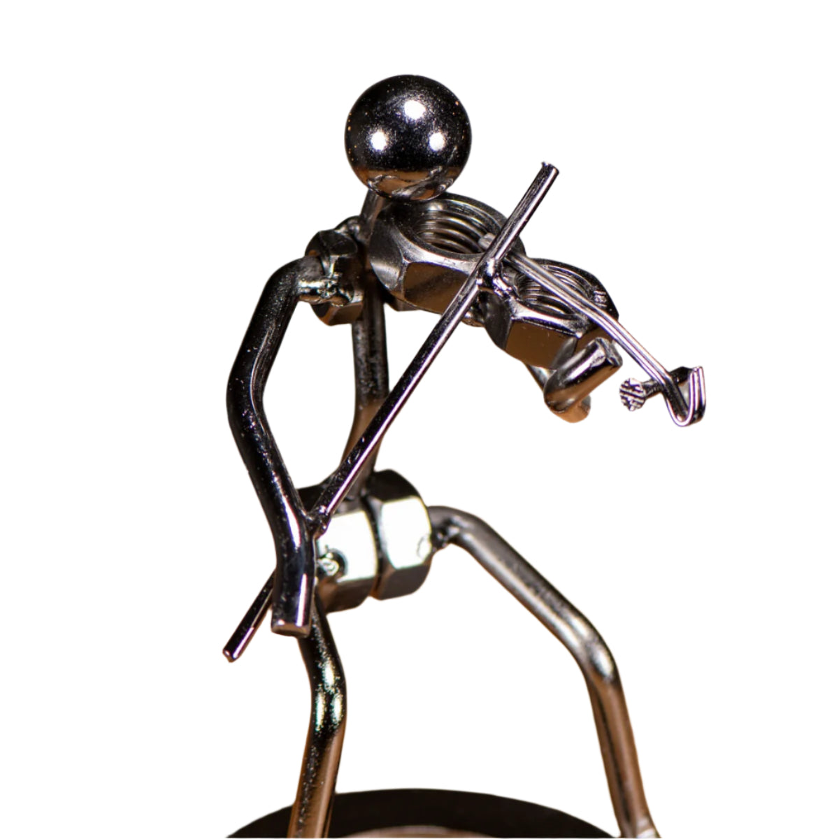Fiddle Player Metal Sculpture