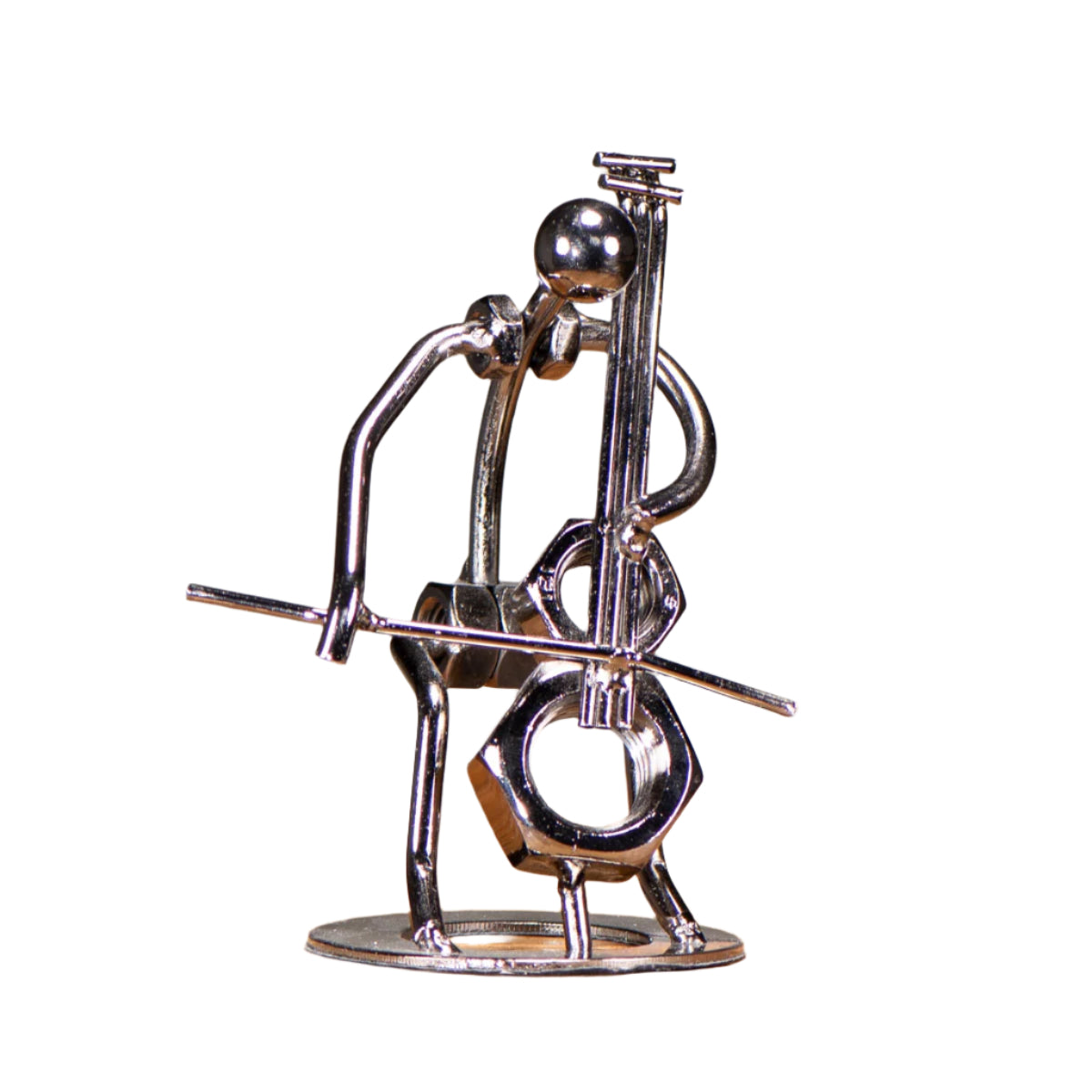 Base Fiddle Metal Sculpture