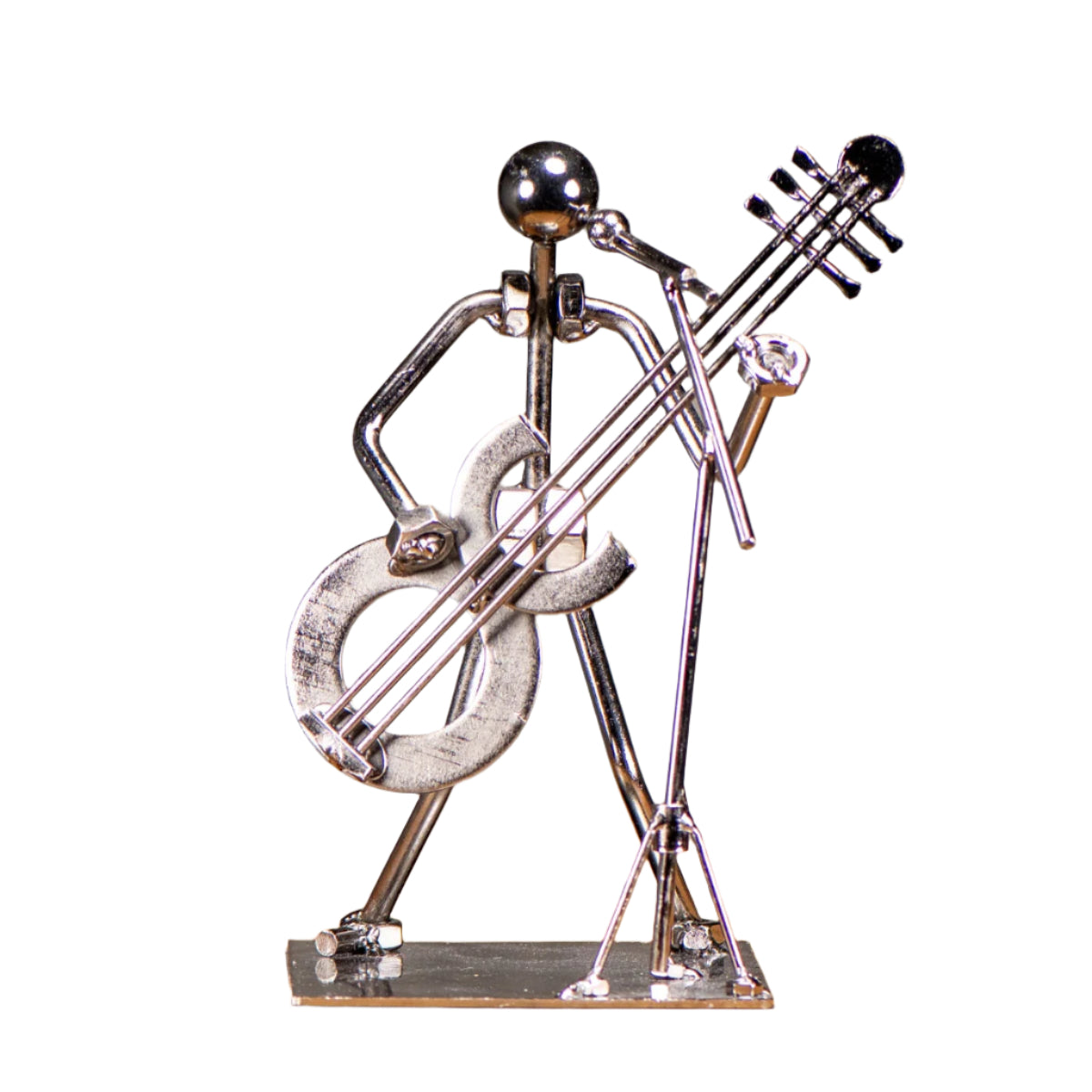 Rock Guitarist Metal Sculpture