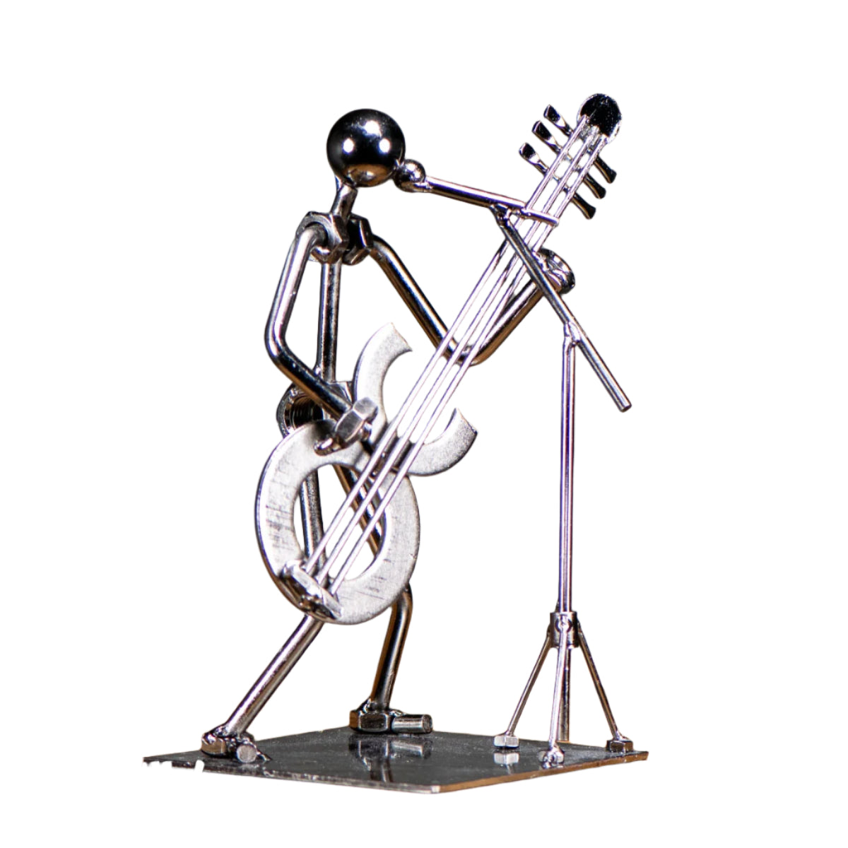 Rock Guitarist Metal Sculpture