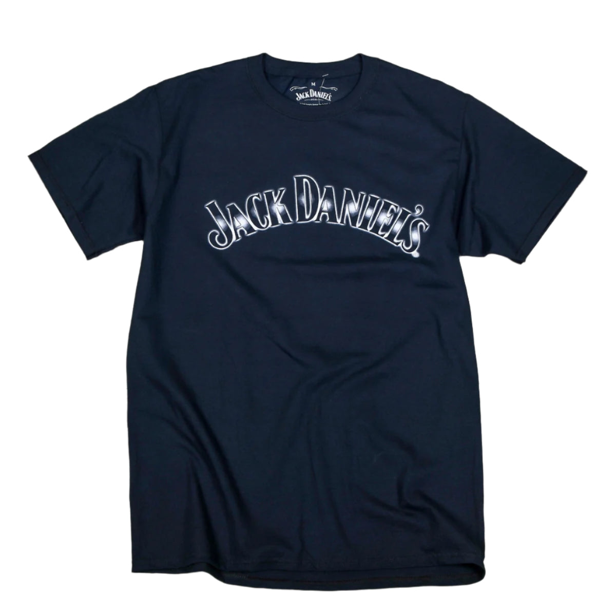 This officially licensed Jack Daniels Bottles T-shirt has a arched Jack Daniels name on the front with three whiskey bottles of Jack on the back. FREE SHIPPING on all US orders over $75!