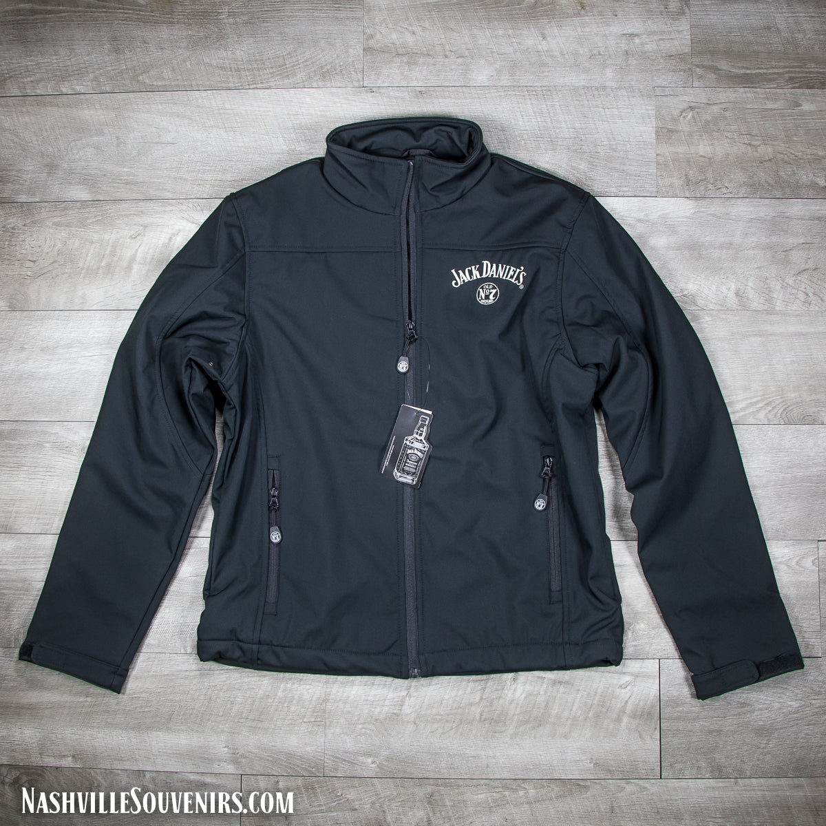 Officially licensed Jack Daniels Zip Soft Shell Black Jacket is made of soft shell polyester with a zip-up front. Has Jack Daniels Swing and Bug embroidered logo on the front left chest. Get yours today with FREE SHIPPING on all US orders over $75!