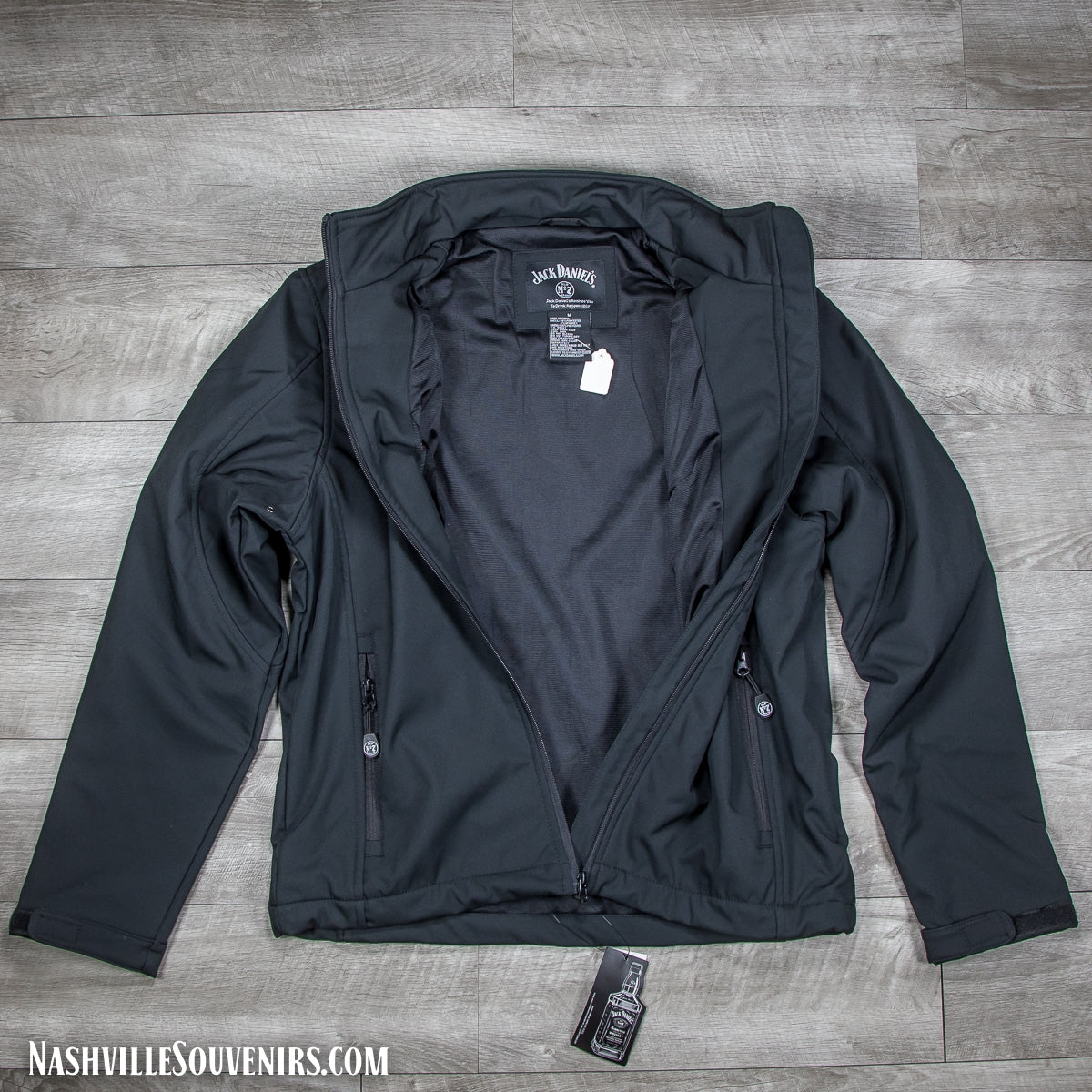 Officially licensed Jack Daniels Zip Soft Shell Black Jacket is made of soft shell polyester with a zip-up front. Has Jack Daniels Swing and Bug embroidered logo on the front left chest. Get yours today with FREE SHIPPING on all US orders over $75!
