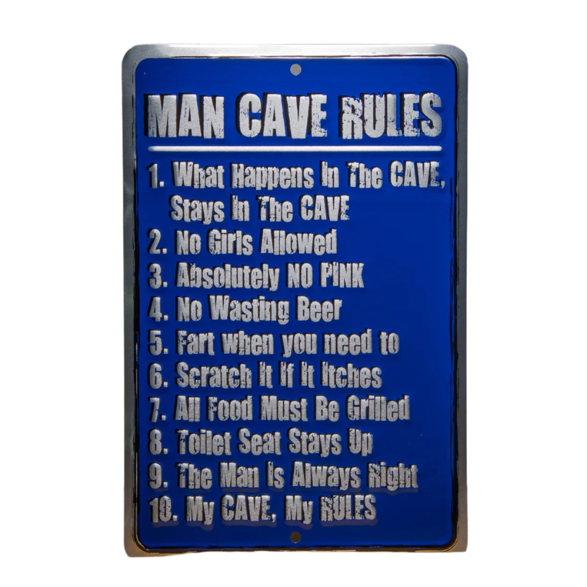 Man Cave Rules 1 through 10 Tin Sign