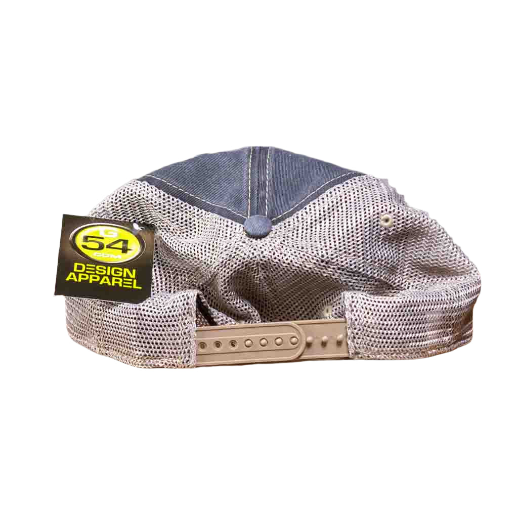 This Tri Star Nashville Tennessee Trucker Hat features a rectangular patch with an embroidered TN state flag along with the iconic Three Stars and Nashville Tennessee in Navy stitching.