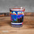 A new design Scenic Nashville Skyline Shot Glass printed with a colorful and scenic background of Nashville, Tennessee.