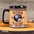 Start your morning floating down whiskey river with this new Willie Nelson "Whiskey River" Mug. It features a barrel background design with a great photo of Willie Nelson in the center. Willie Nelson is written above the image with Whiskey River written below.