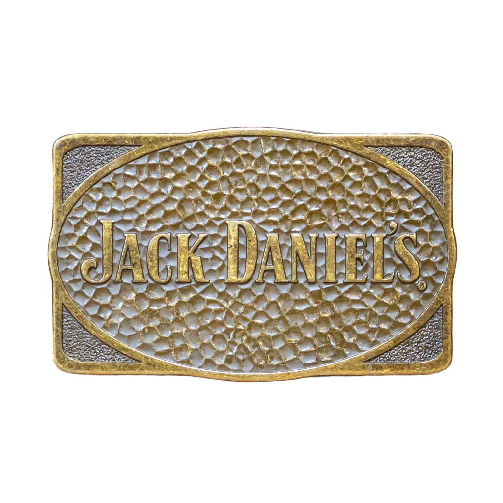 Bronzed Jack Daniels Hammered Belt Buckle.