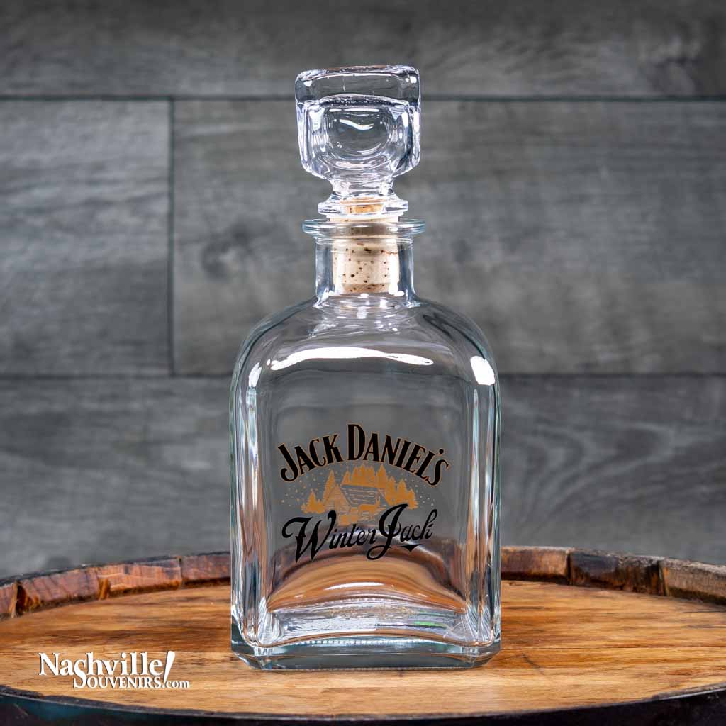 Officially licensed Jack Daniel's "Winter Jack" Collectible Decanter is a great addition to your JD barware. Jack Daniel’s Winter Jack is a seasonal blend of apple cider liqueur, Jack Daniel’s Old No. 7 Tennessee Whiskey and holiday spices.