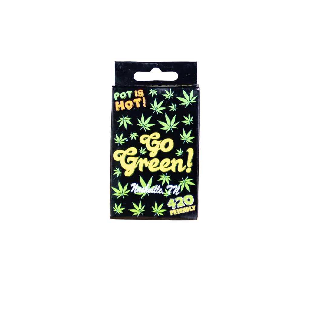 Our new "Pot is Hot Go Green!" Nashville TN playing cards are one of many items you'll find in Willie's "Green Room" collection of cannabis, pot and 420 friendly inspired gifts and souvenirs.