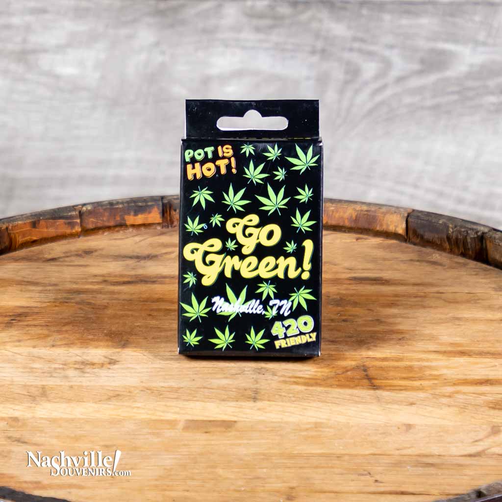 Our new "Pot is Hot Go Green!" Nashville TN playing cards are one of many items you'll find in Willie's "Green Room" collection of cannabis, pot and 420 friendly inspired gifts and souvenirs.