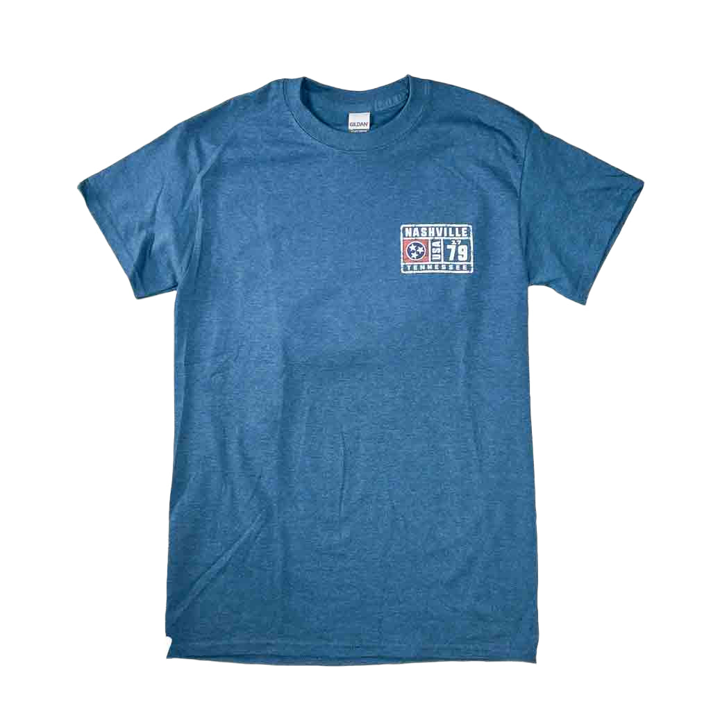 Teal "Nashville Stamp" T-shirt