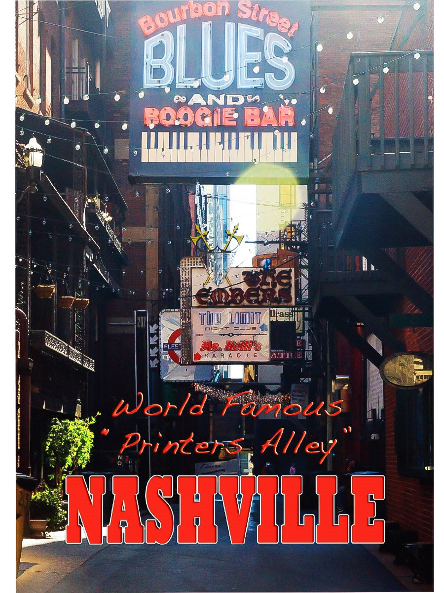 Nashville Postcard - "Printer's Alley" Nashville (10 Cards)