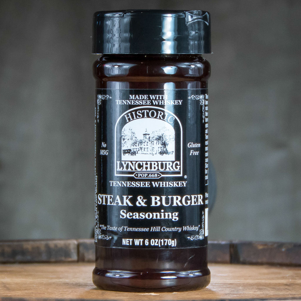 Hugely popular steak and burger seasoning from Historic Lynchburg products. Packaged in a six ounce plastic container.