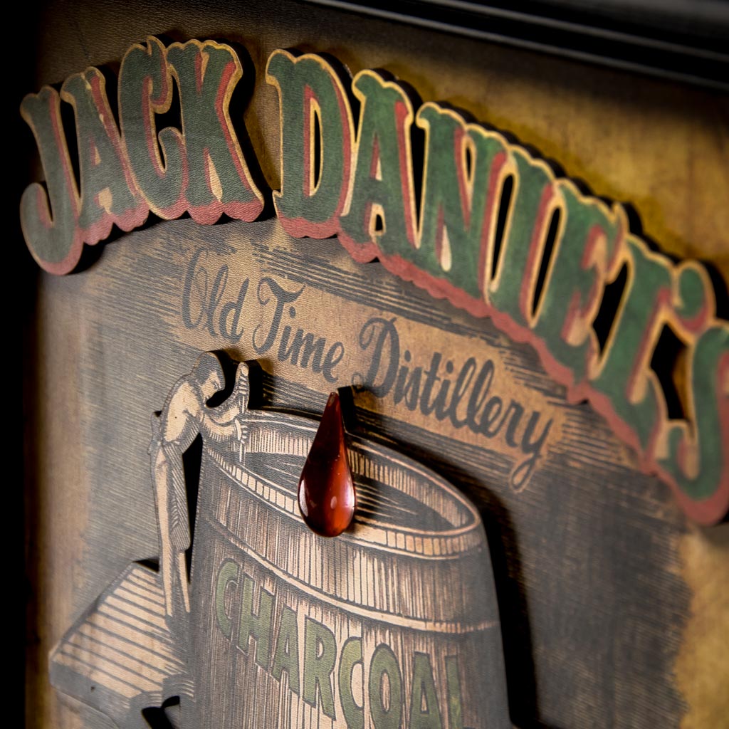 A beautiful Jack Daniel's sign featuring vintage detail and logo.