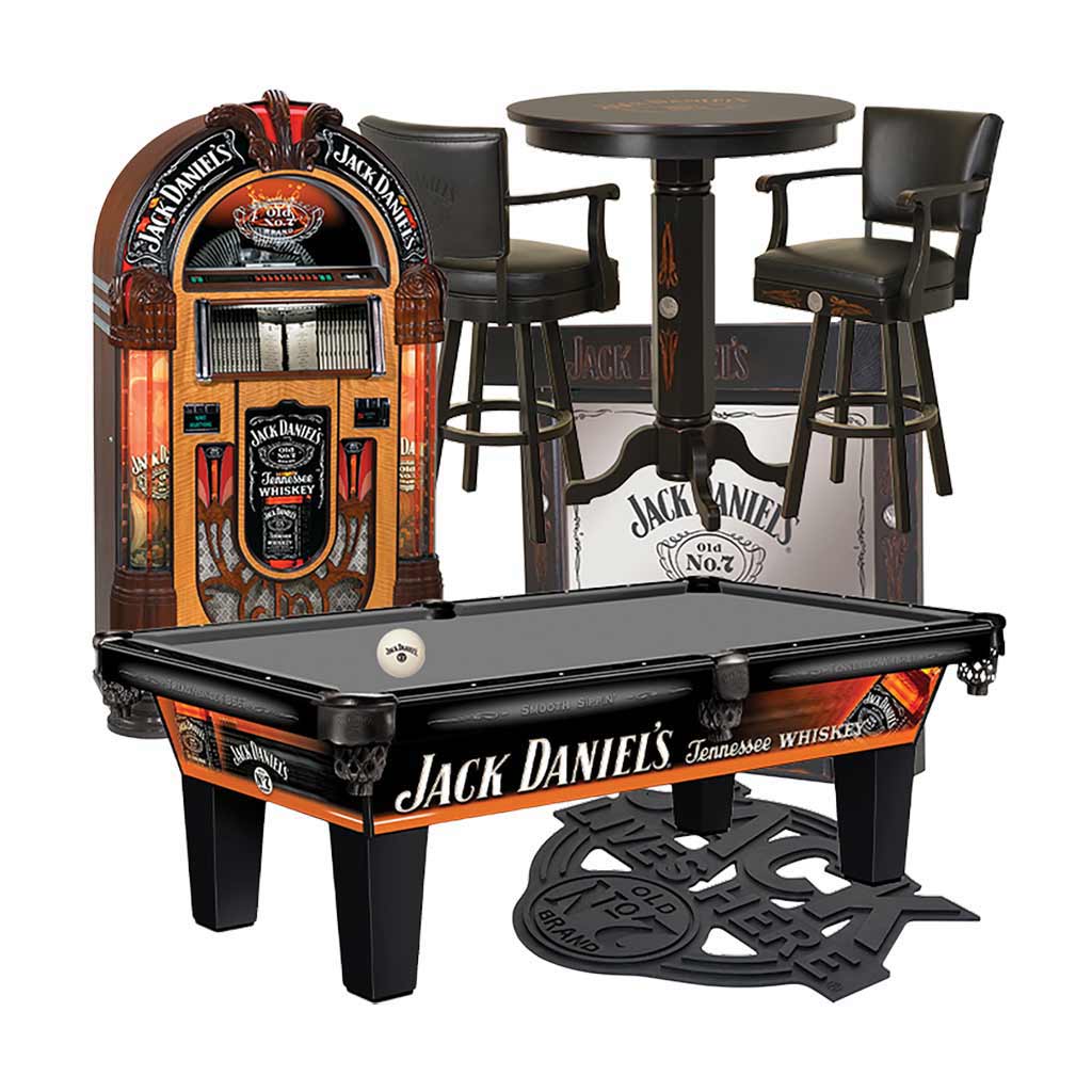 Looking to decorate your recreation room or man cave? Find the perfect accessories or furniture here including various Jack Daniel's furniture pieces, pool tables and games along with other decor items.