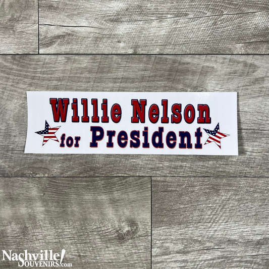 Willie Nelson Themed Bumper Sticker