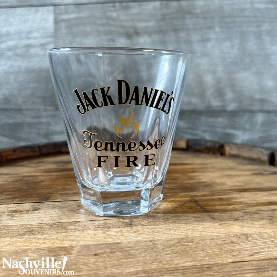 Vintage Jack Daniel's "Tennessee Fire" DOF Glass