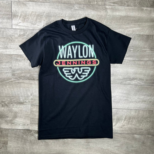 Waylon Jennings Neon Logo Tee