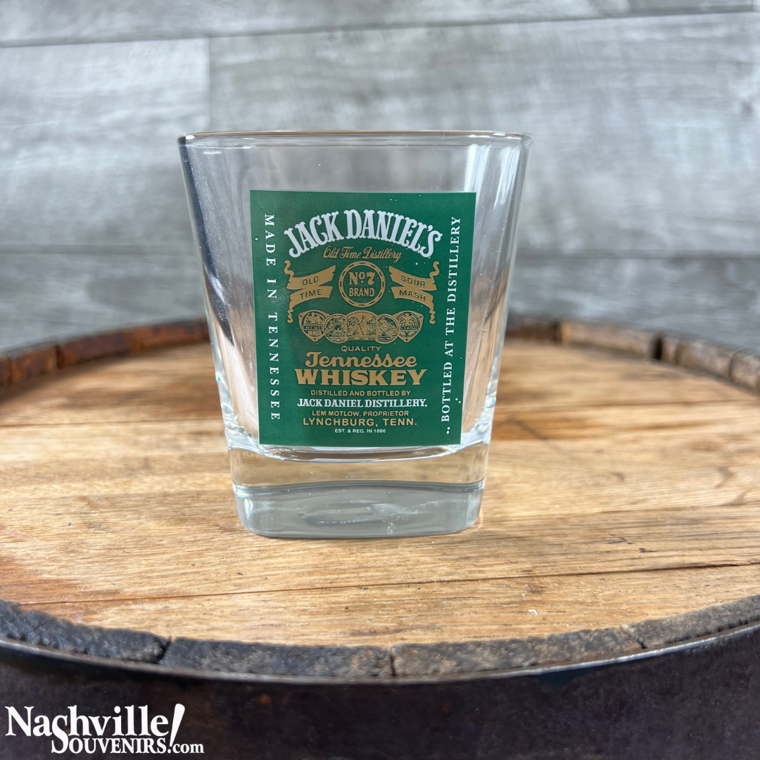 Collectible Jack Daniel's Green Label DOF Glass