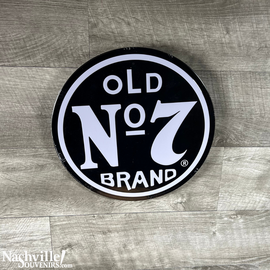 Round Old No. 7 Jack Daniel's Tin Sign