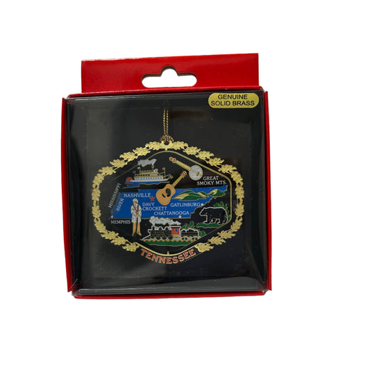 Tennessee Landmarks Brass Ornament