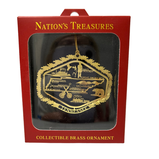 Tennessee City Brass Ornament