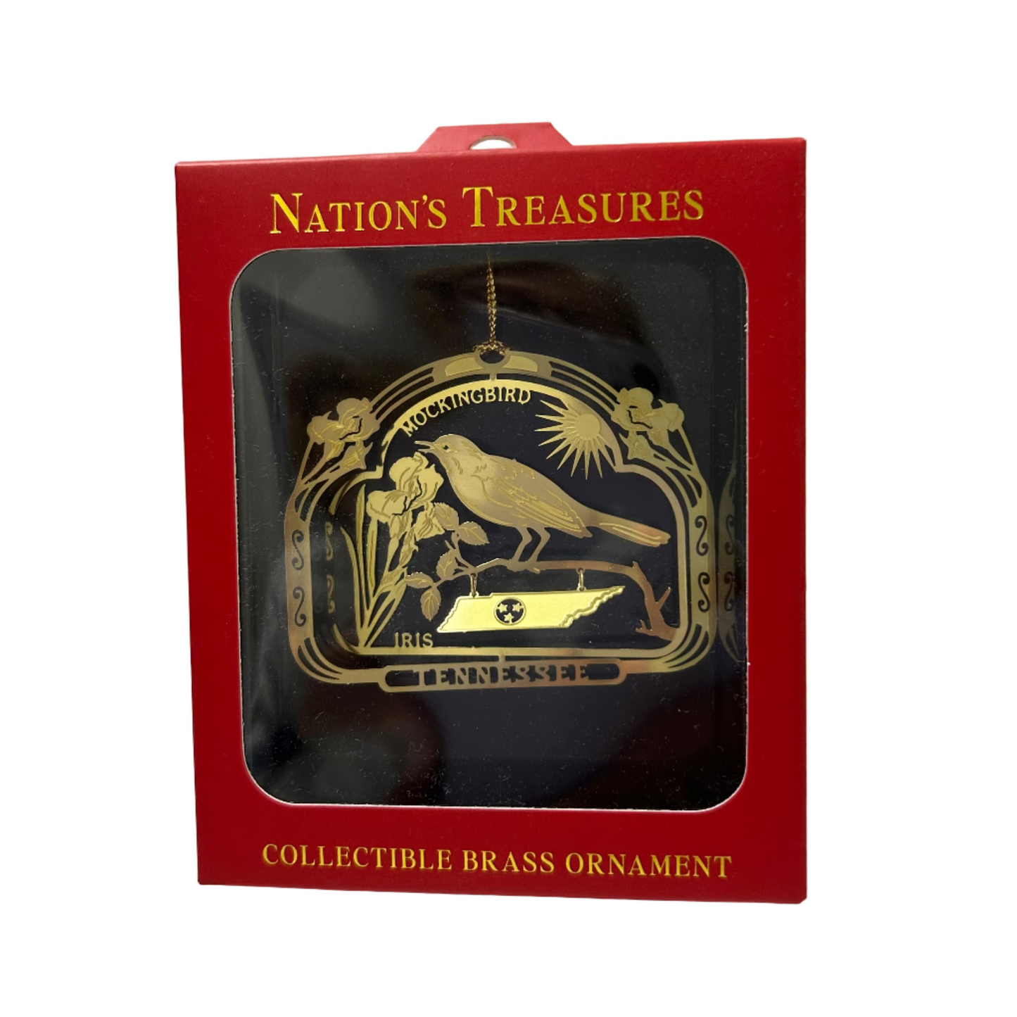 Tennessee State Bird & Flower Brass Ornament