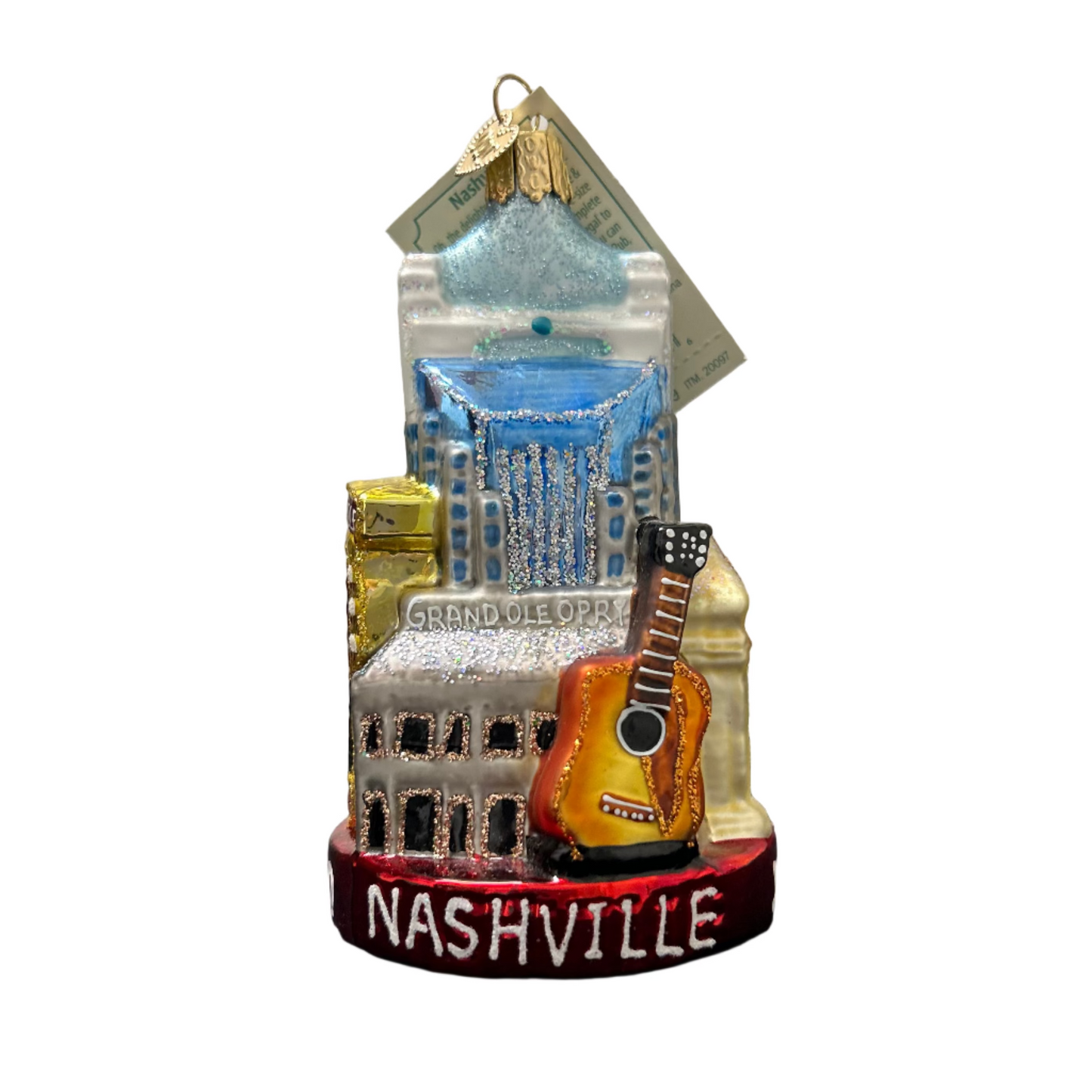 Nashville Skyline With Guitar Ornament