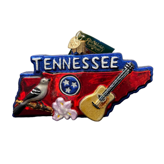 Nashville Tennessee State Ornament – Handcrafted Glass by Old World Christmas