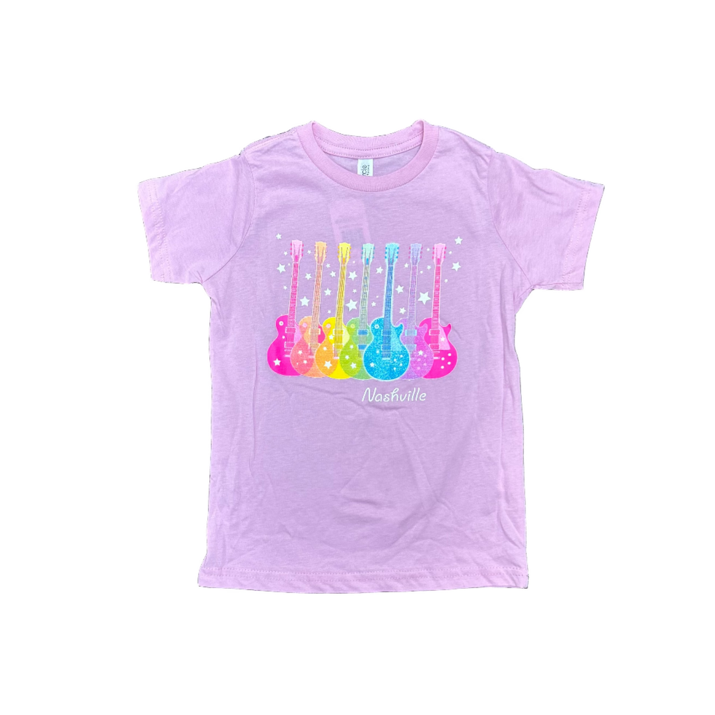 Kids Rainbow Guitar Nashville Tee