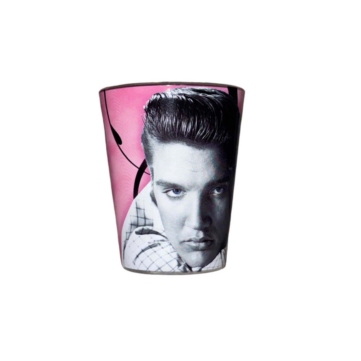 Elvis Presley “Love Me Tender” Pink Shot Glass