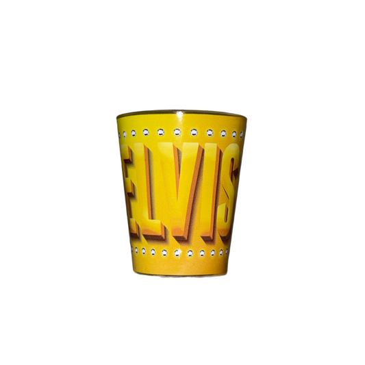 Elvis Presley Yellow Marquee Shot Glass