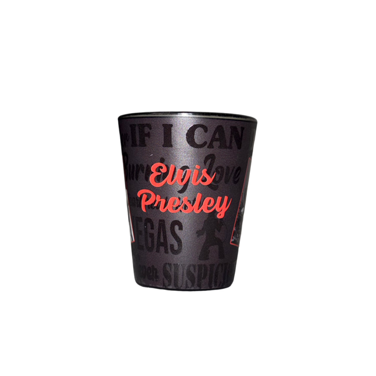 Elvis Presley Black & Red “Viva Las Vegas” Shot Glass