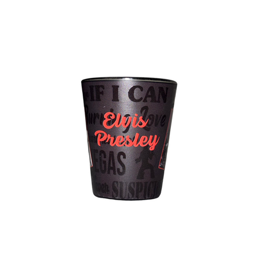Elvis Presley Black & Red “Viva Las Vegas” Shot Glass