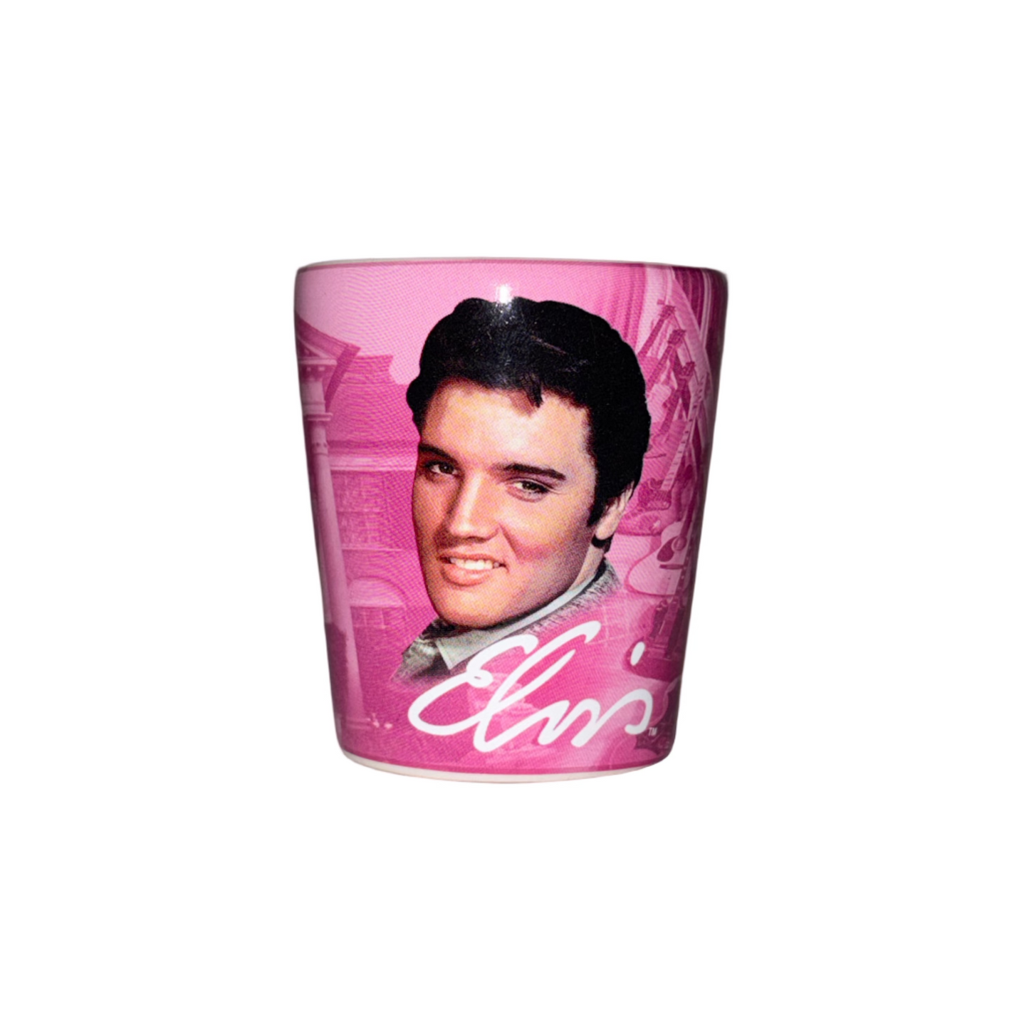 Elvis Presley Pink Portrait Shot Glass