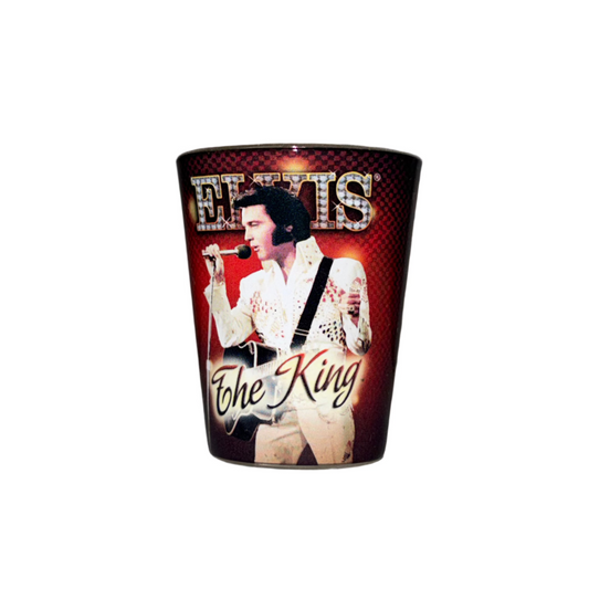 Elvis Presley “The King” Red Shot Glass