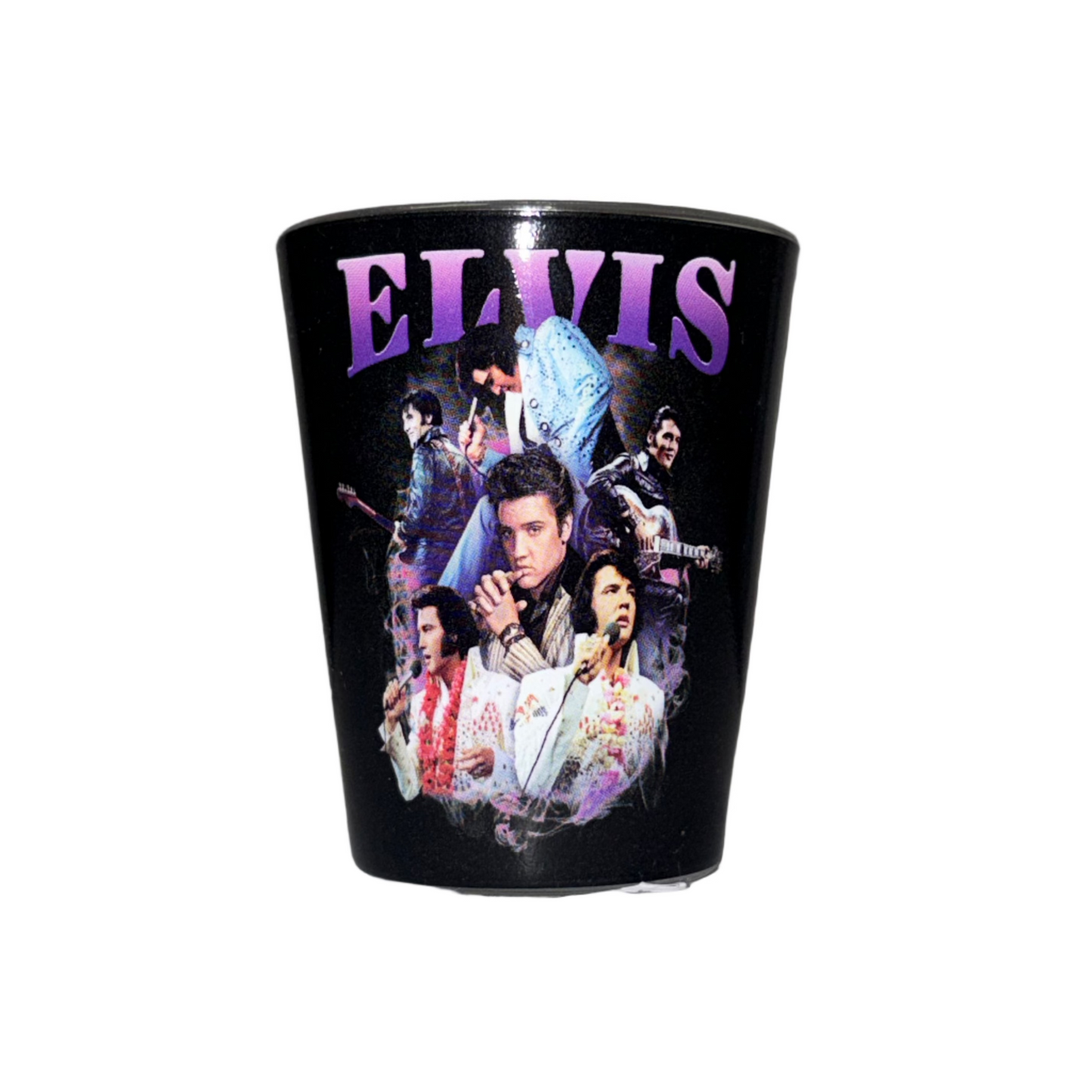 Elvis Presley Black & Purple Shot Glass