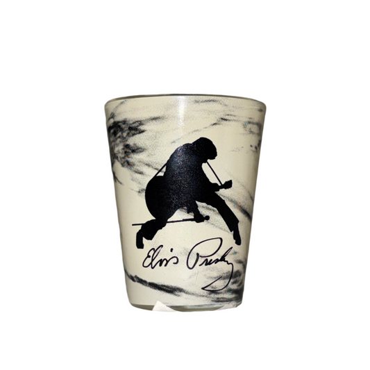 Elvis Presley Cream Silhouette Shot Glass
