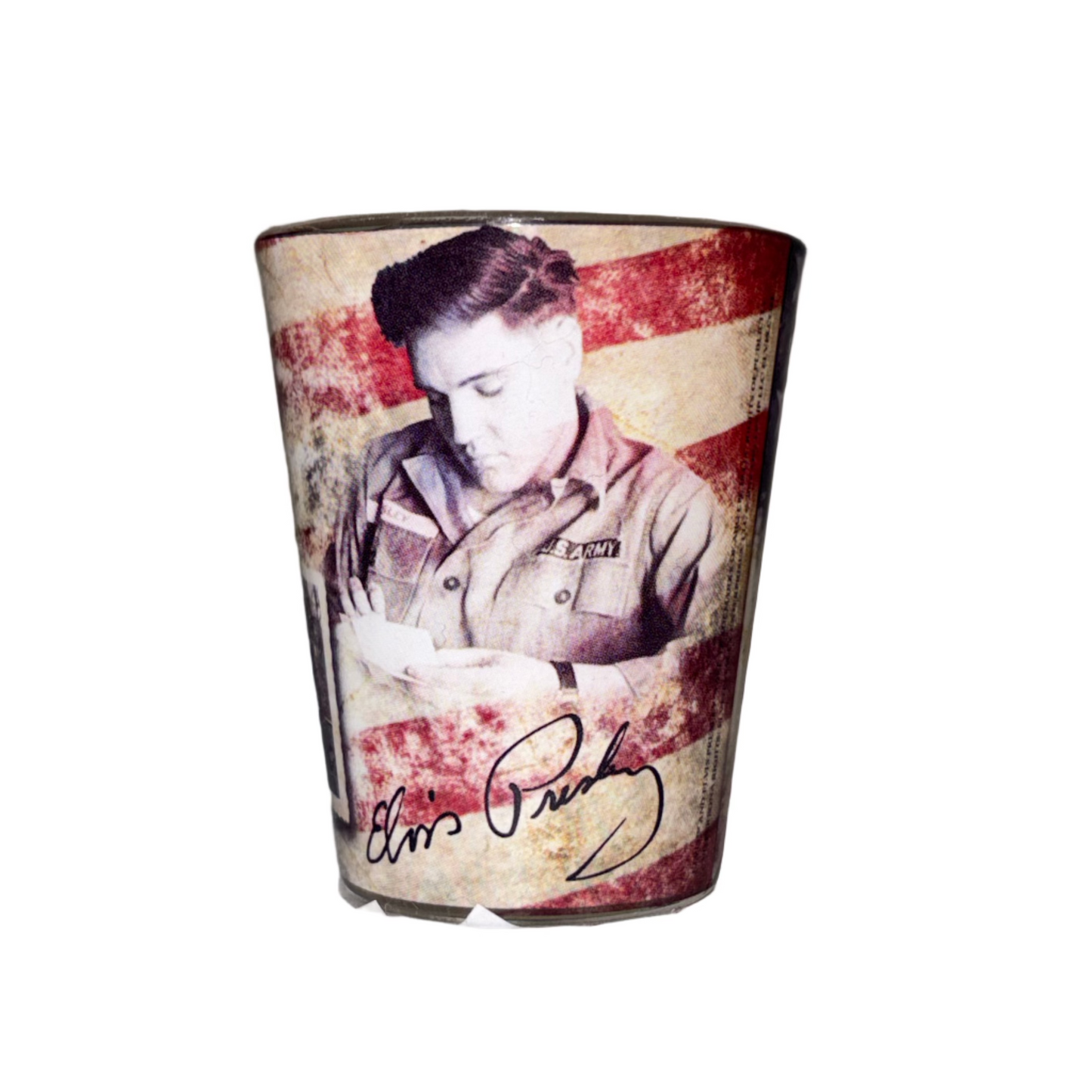 Elvis Presley Vintage American Flag Shot Glass