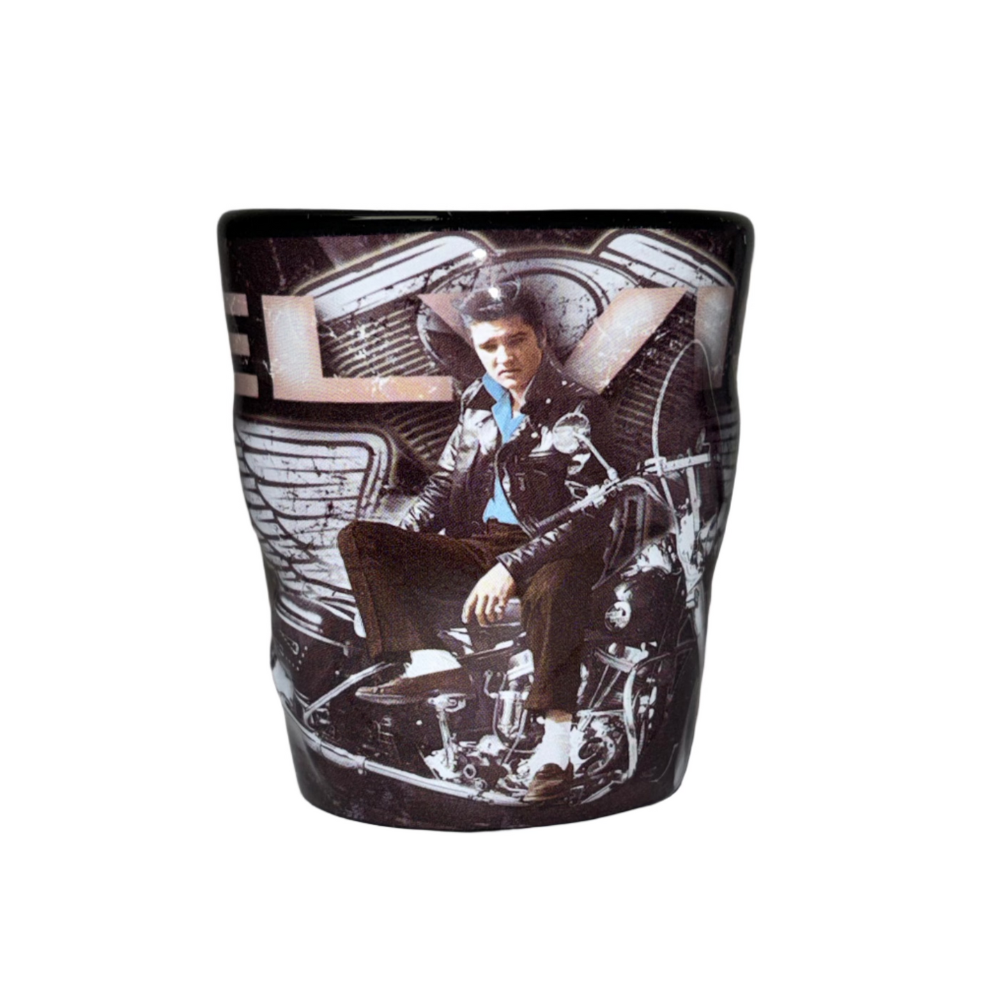 Elvis Presley Motorcycle Shot Glass