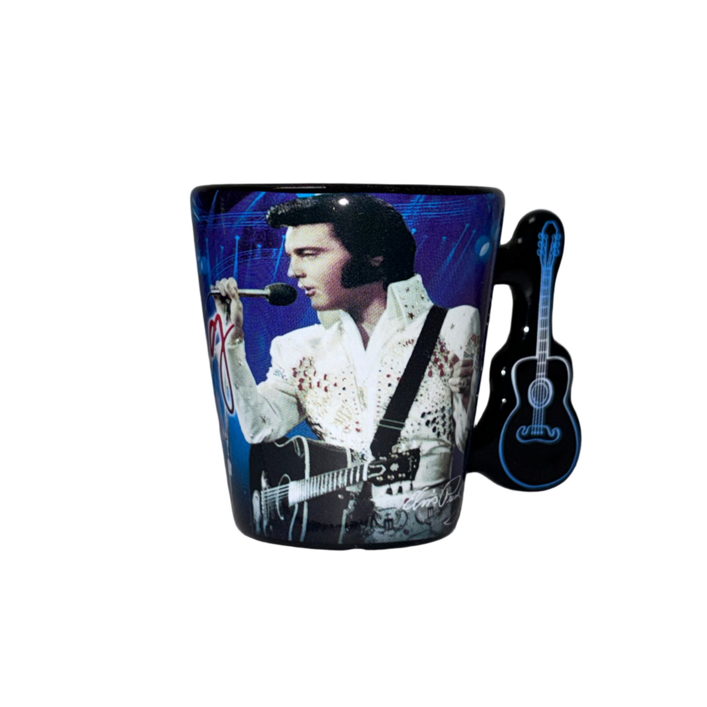 Elvis Presley Blue Performance Shot Glass with Guitar Handle