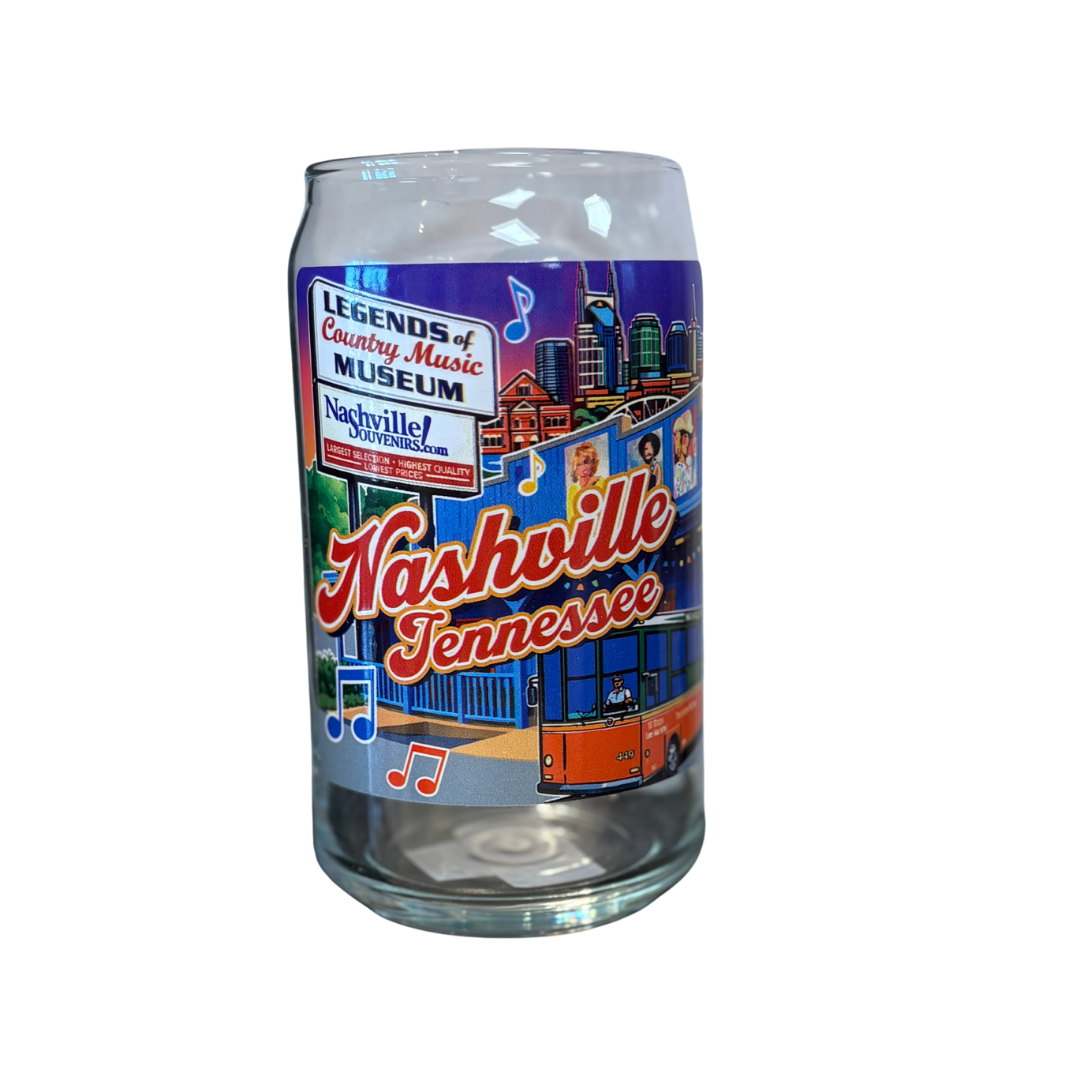 Legends Museum Beer Can Glass