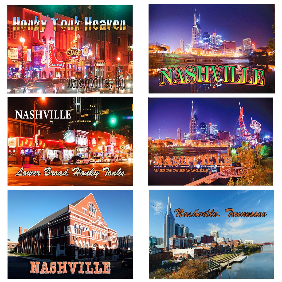 Nashville Postcards | Ten Different Images | NashvilleSouvenirs.com