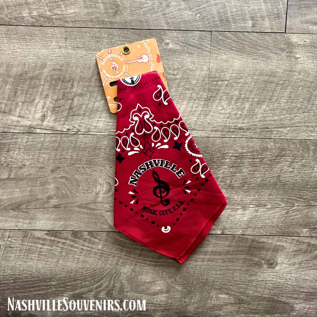 Red Music City Bandana