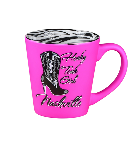 Hot Pink Honk Tonk Girl Nashville Mug