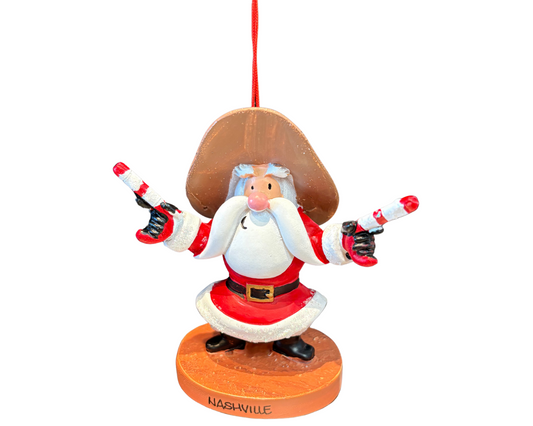 Cowboy Santa Ornament