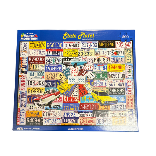500 Piece "State Plates" Puzzle